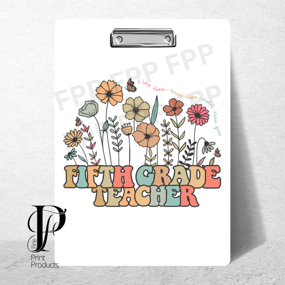 BOHO Floral Any Grade Level Clipboard